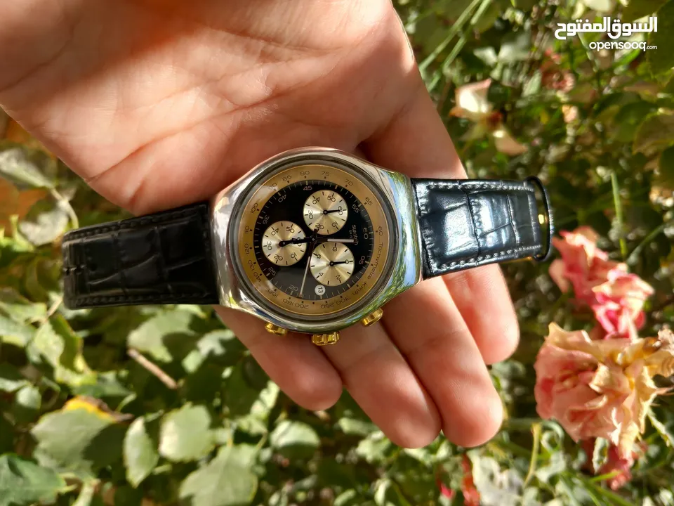 Swatch Irony Gold and Black  بسعر مميز جدا شبه وكالة