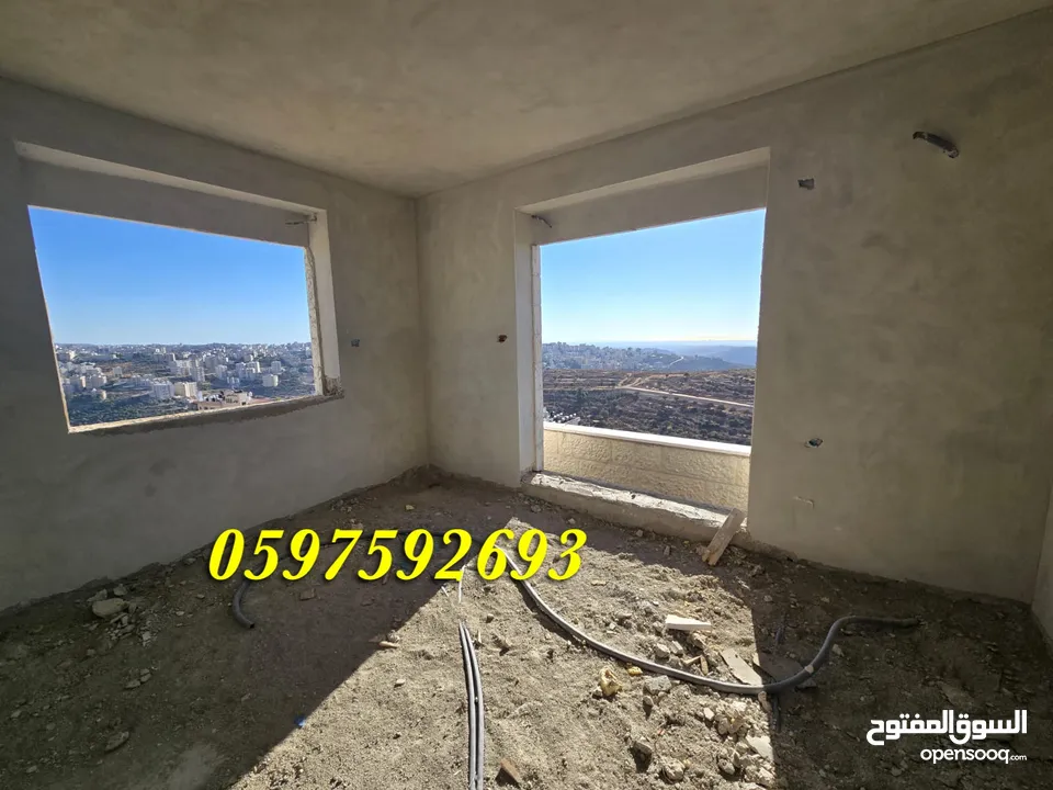 شقة فاخرة للبيع 195م+ بلكونة كبيرة لا يمكن التسكير عليها للبيع رام الله المصايف قرب المالية بالعالي