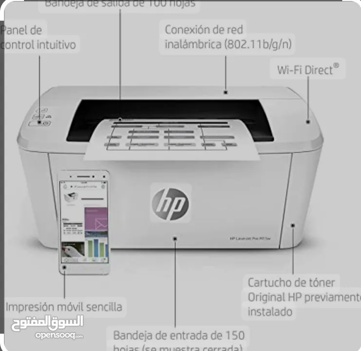 طابعة أتش بي ليزر جيت طابعة  لاسلكي طباعة من الموبايل hp laser jet  M111w printer