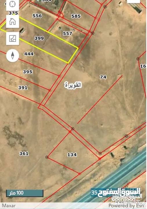 قطعة ارض في القويره حوض الكوربة قريب من الشارع