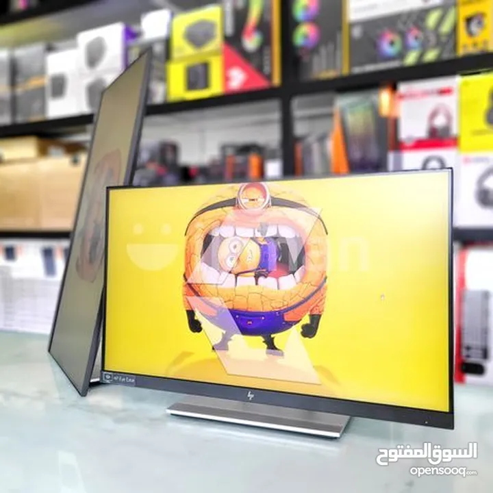 شاشه فرز اول استيراد بحاله الجديد شاشه فريملس HP E24 G4 ips FUL HD بسماعات داخليه