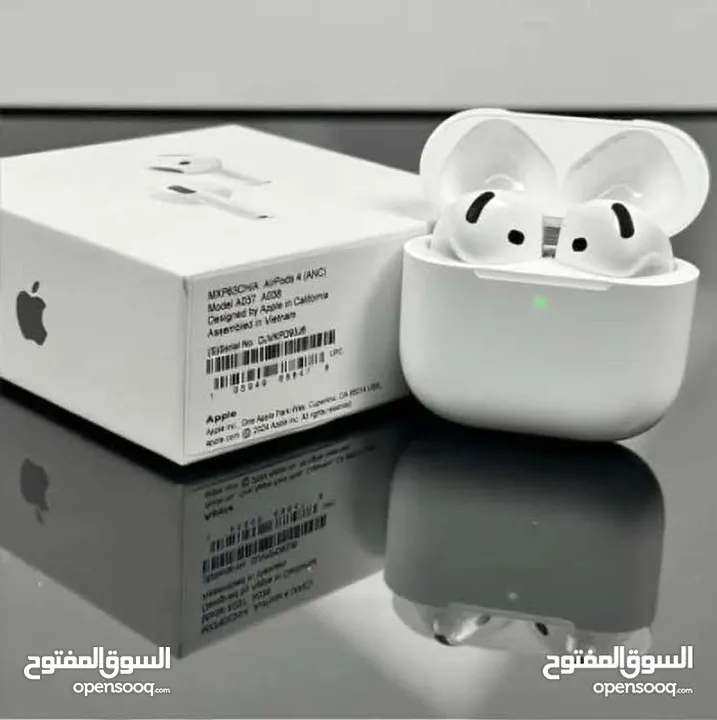 أختار الأصلي وريح راسك النسخة الأحدث والأقوى  بطارية تصل إلى 5ساعات من الأستخدام Apple AirPods 4 AN