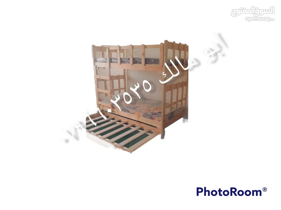 تخت طابقين تخوت وأسرة من أحسن انوع الخشب حسب الطلب صناعة ممتازة سرير  مفرد لا نعمل بتجاري