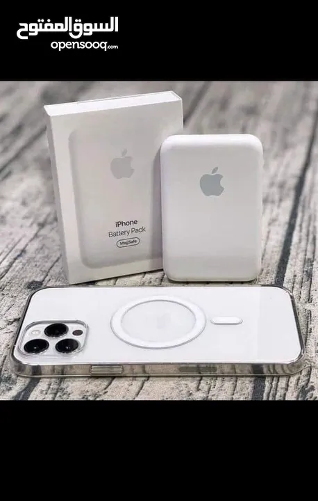 أقوى عرض على باور بانك MagSafe الأصلي!  مع لوغو آيفون  وشحن لاسلكي مضمون!5000mAh قوة وثب