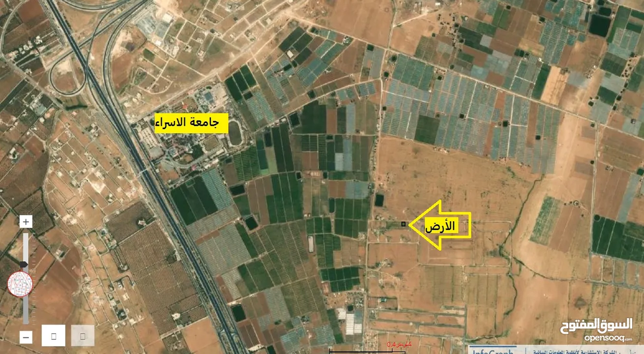 أرض للبيع مشروع الامانة في الطنيب خلف جامعة الاسراء