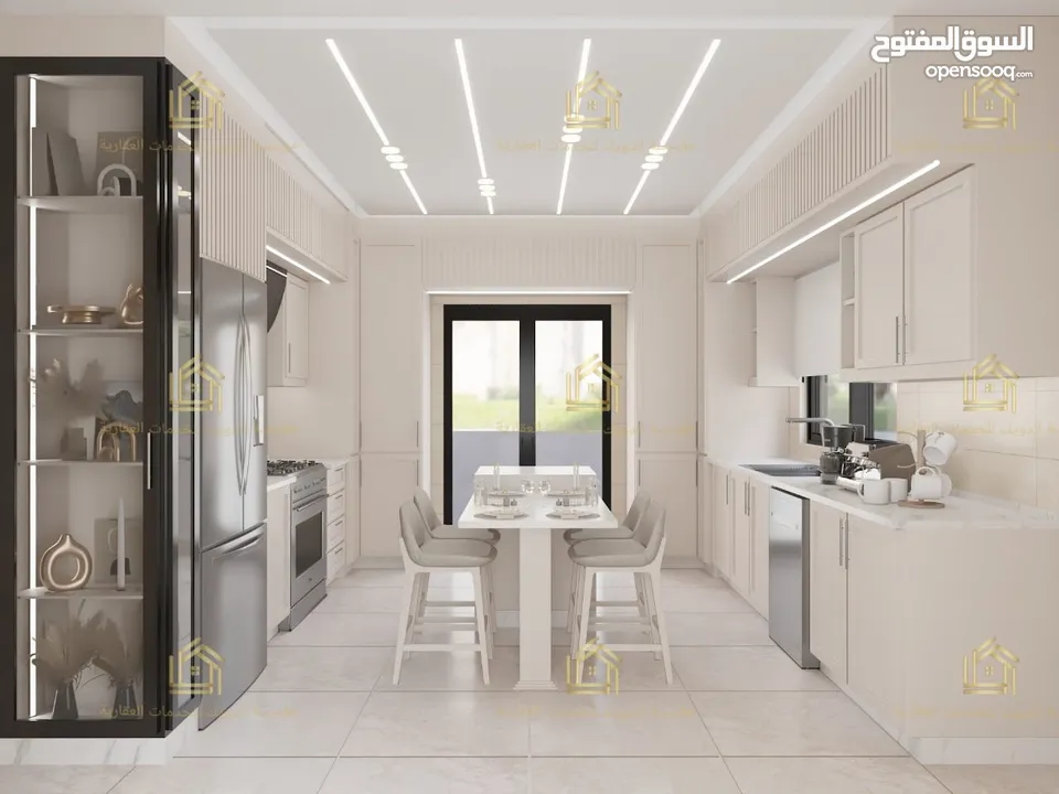 شقة فاخرة - لم تسكن - طريق المطار - 4نوم 2ماستر - 230م - قرب الخدمات العامة