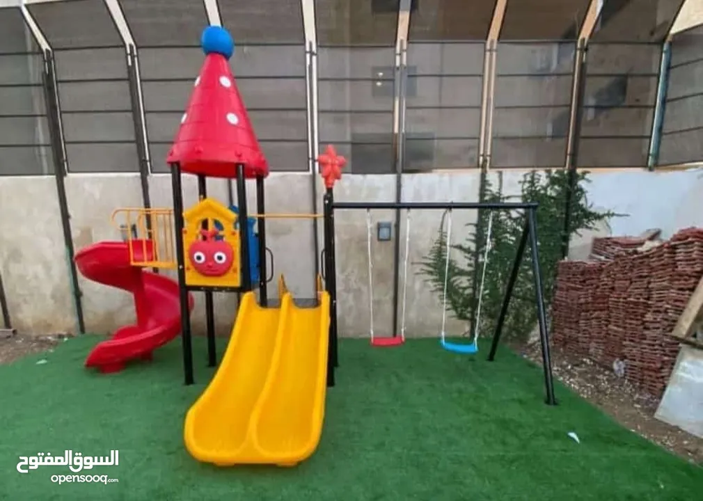 العاب خارجية سيفتي بالوان جذابة مراجيح وسحاسيل