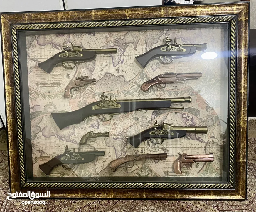 For sale: Antique Gun Collection Frame  50 OMR ONLY