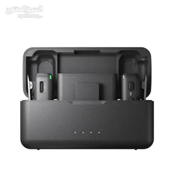 مايكروفون DJI اصلي مع ريسيفر و سماعتين DJI Mic (2 TX + 1 RX Charging Case), Wireless Microphone