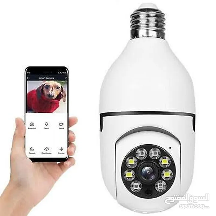 panorama wifi bulb camera كاميرا سرية علي شكل لمبه