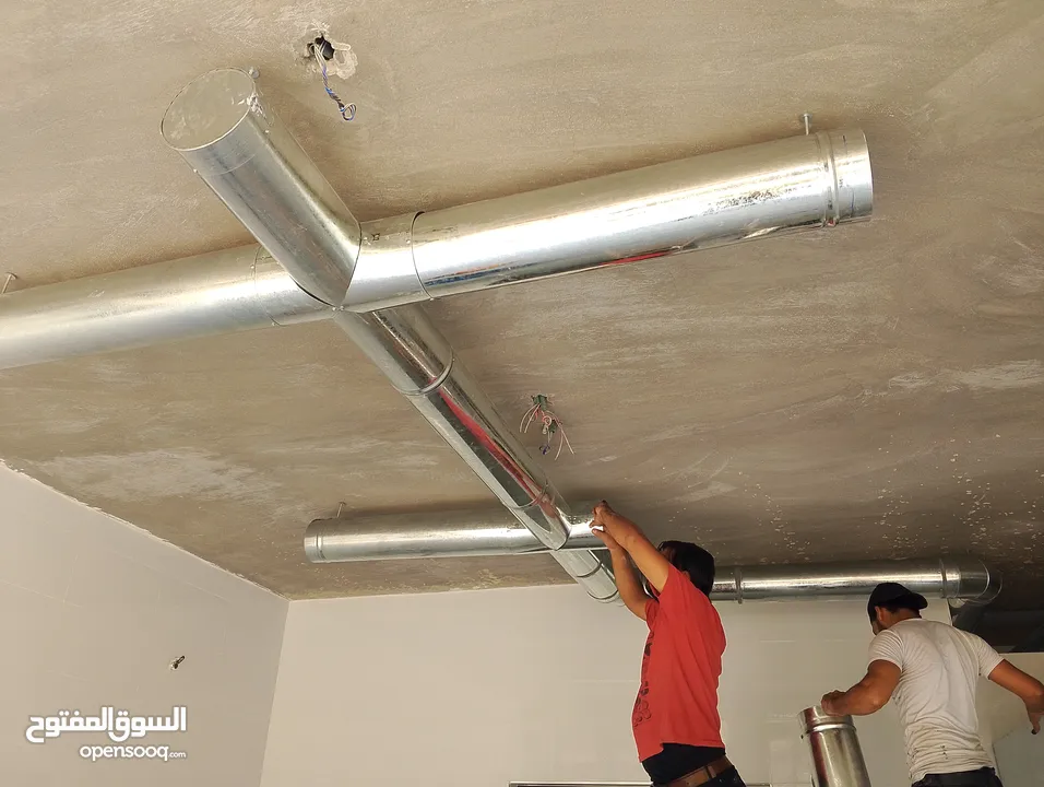 هود ، هودات ، مدخنة ، مداخن ، شفط ، شفاط ، دكت ، طوربين  الاستعداد الكامل لتركيب نظام الشفط والسحب