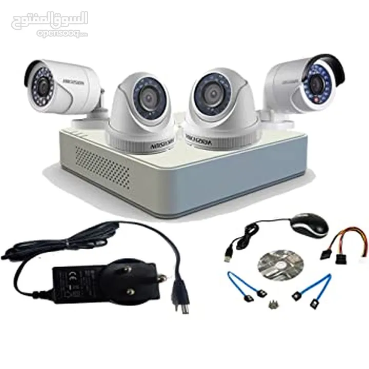 كاميرات مراقبة 2 ميجا بكسل ملون 24 ساعة 4 كاميرات مكفولة 2 سنة HIKVISION 2MP Colorful Bullet Camera