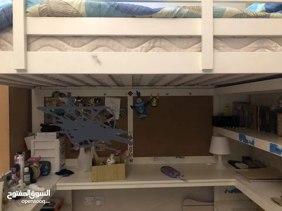 Loft bed with study table