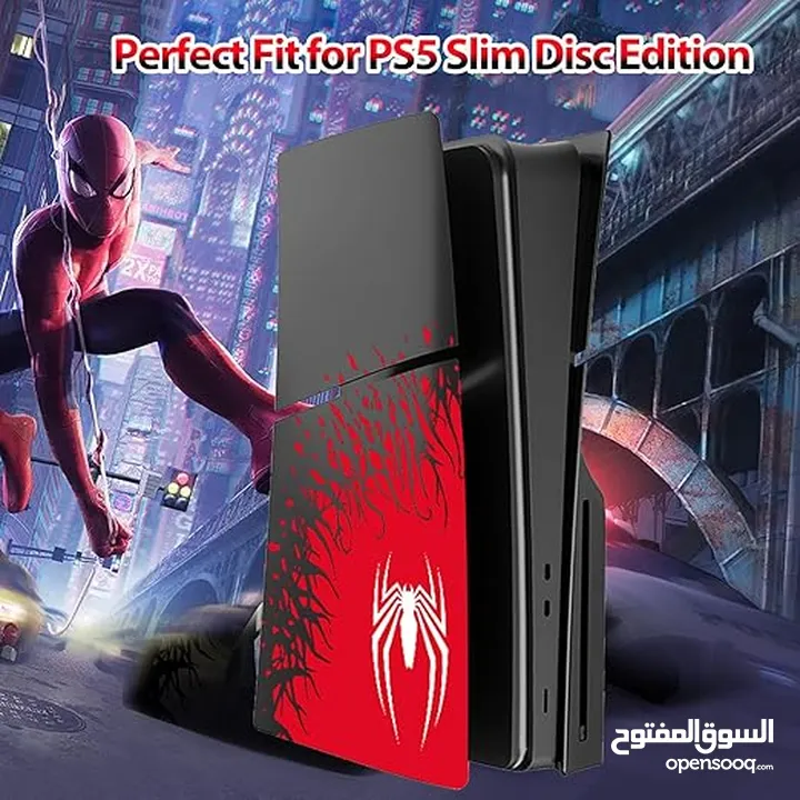 [Faceplate for PS5 Plate Slim Disc Edition] - NOWSKINS Superhero Spider كفر بلايستيشن 5 سلم نسخة سي