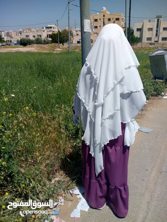 إسدال شرعي ثلاث طبقات ناعم ابيض