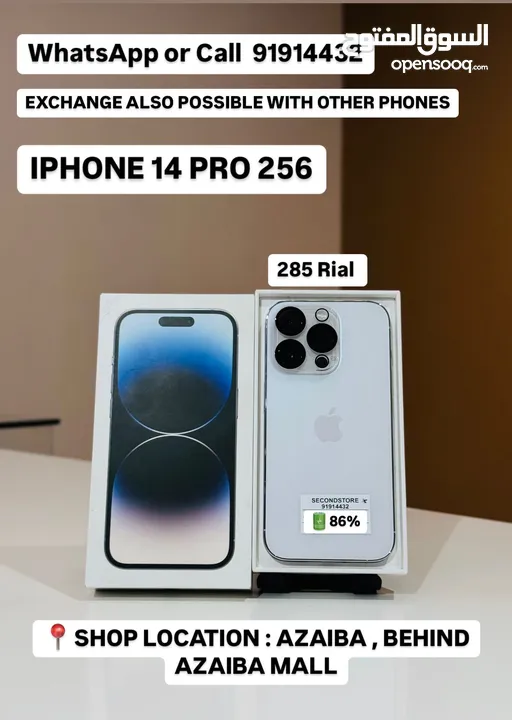 iPhone 14 Pro-256 GB - Greatest performance device available with box