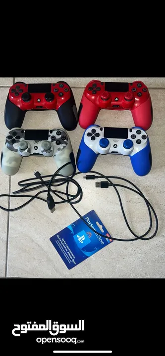 PlayStation 4 with 9 games 4 controllers and 2 chargers and 2 headsets for sale in a cheap price