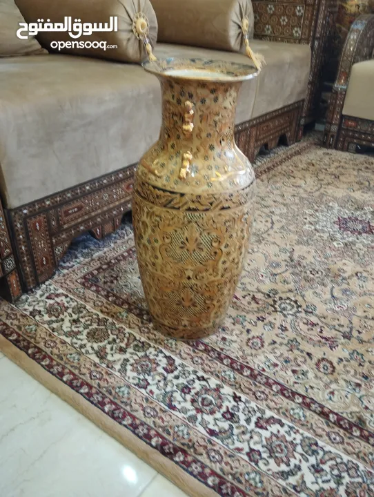 فازة اثرية اصلية مختومة بحالة ممتازة من التحف والنوادر بطول 60 سم بسعر مغري