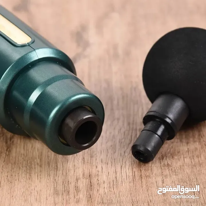 فرد مساج fascial gun /فرد مساج العضلات العالمي بعدة سرعات مع رأسين لجميع الجسم مع بطارية قوية