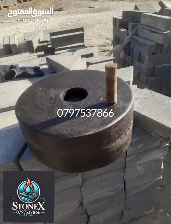 حجر بازلت جميع المقاسات والديكورات  حجر بناء.بلاط بازلت شلالات نوافير باربيكي فير بليس كندرين #بازلت