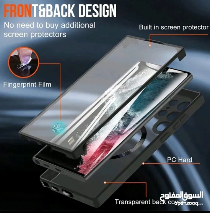 كفر شاشات حماية GALAXY s22 ultra GALAXY 23 ultra shockproof case cover screen protector