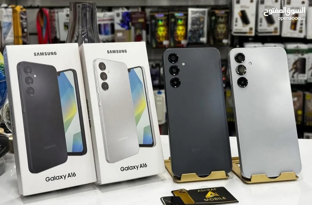 مستعمل ايام Samsung A16 رام 8 و 12 جيجا 128 و 256 مكفول بالشركة أغراضة والكرتونه الأصلية متوفر توصيل