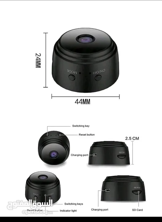 كاميرا واي فاي صغيرة A9 قطعة واحدة، كاميرا صغيرة لاسلكية ذكية مع أمان المنزل
