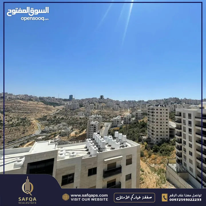 شقة مميزة جدا واسعة وشرحة وجديدة بإطلالة خلابة مفتوحة لا يمكن التسكير عليها أبدا للبيع في الطير