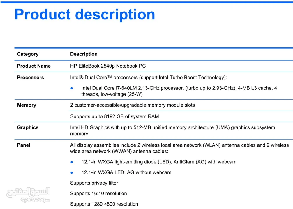 HP Laptop Core i7