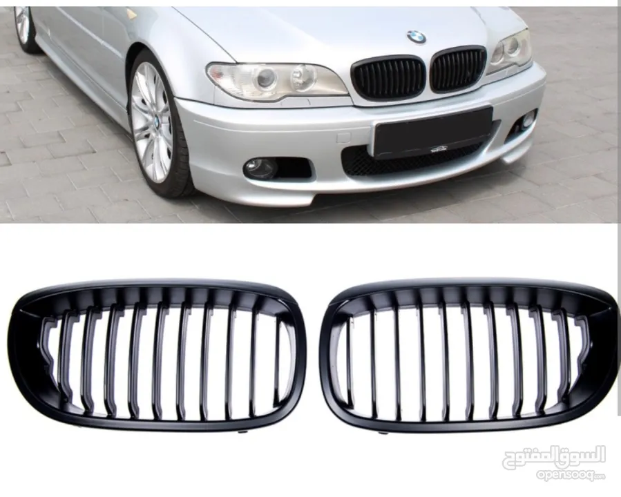شبك BMW E46 بسة اسود, كوبيه فيس لفت، جديد