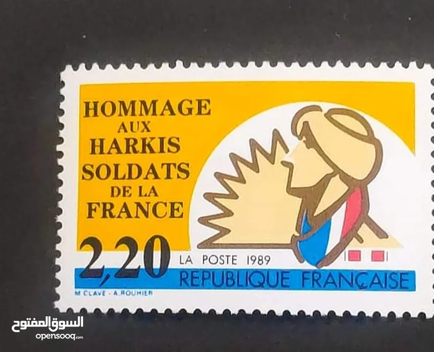 طوابع فرنسية غير مستعملة منت دون هنج
