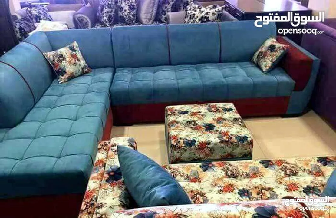 طقم كورنر حرف ل وثنائية كنب كنب 7مقاعد بفة  #طقم كنب 9مقاعد جلسات عربية جلسات خليجيه#تنجيد كنب