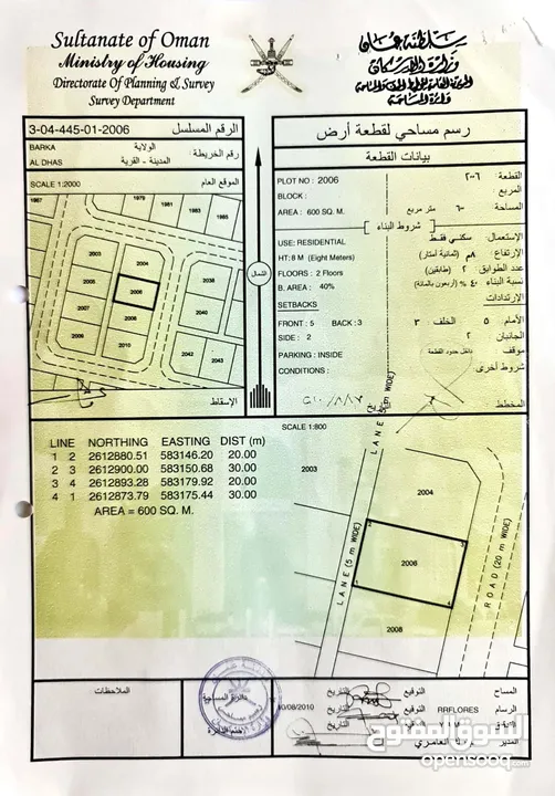 للبيع ثلاث اراضي شبك في ولاية بركاء الدهس الجديدة كورنر وسطية وسطيه بالقرب من الشارع السريع