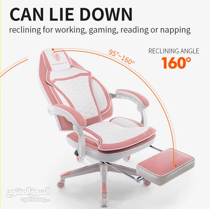 كرسي جيمينغ زهري   gaming chair pink