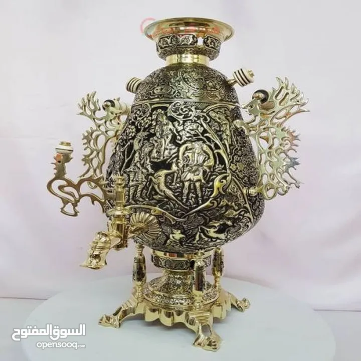 سماور الفحم النحاسية الفاخرة