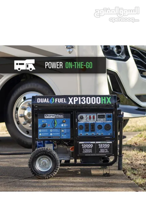 مولد DuroMax XP13000HX Dual Fuel المحمول - يعمل بالبنزين أو البروبان بقوة 13000 واط