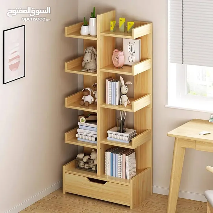 مكتبه خشبيه مميزة ولائقة لجمع انواع الكتب