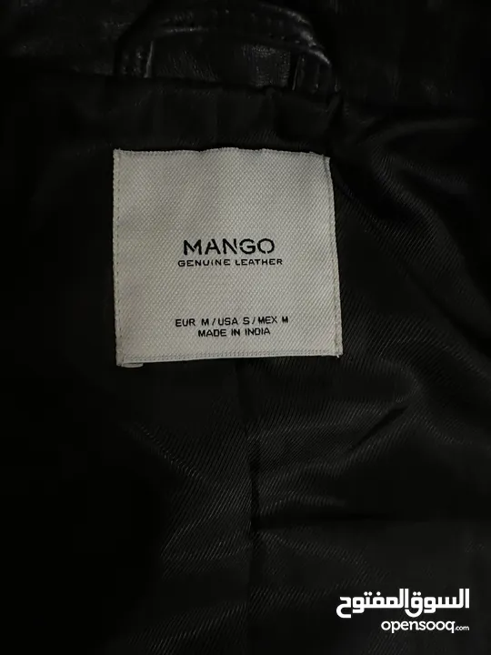 Leather biker jacket Mango