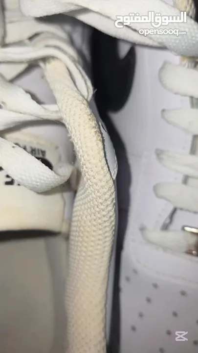 NIKE AIRFORCE 1 BLACK AND WHITE, REALLY GOOD CONDITION AND BARELY WORN