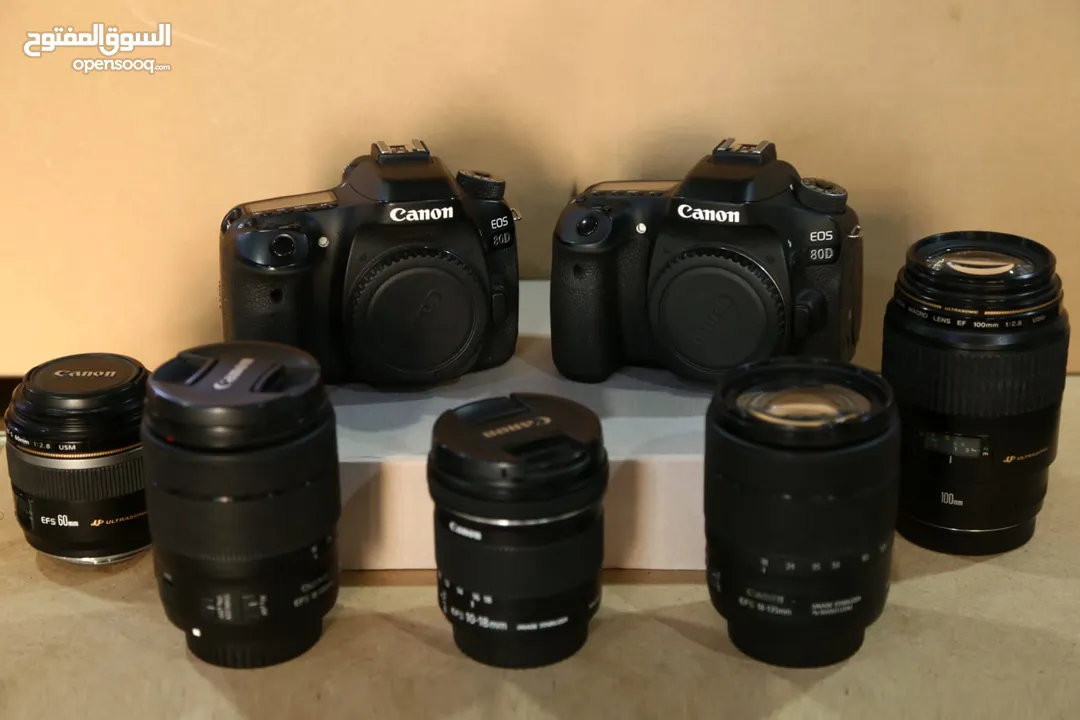متوفر كاميرات وعدسات   كانون 80d  750d  1200d 4000d