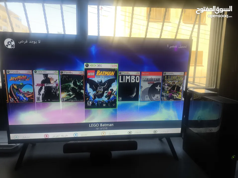 xbox360 مجدد مهكر مع ايد و250 لعبة من افضل الالعاب وكونيكت السعر 550 شيكل غير قابل للتنزيل