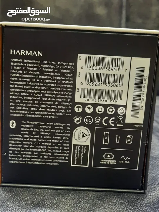 سماعة مكبر صوت سبيكر بلوتوث الغنية عن التعريف JBL HARMAN FLIP 6 مقاوم للماء والغبار