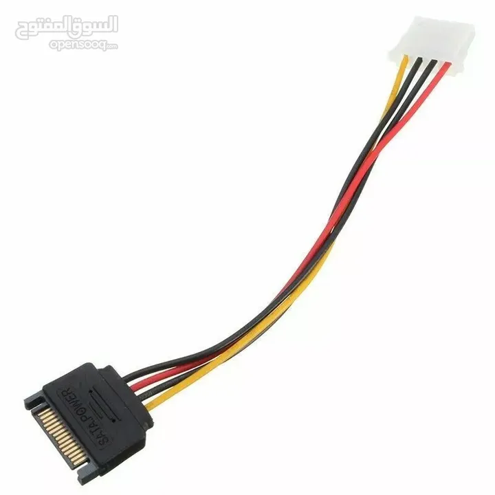 sata power male - 4 pin female cable