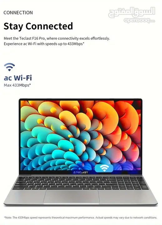 لابتوب teclast f16 pro جيجا رام 16 ومساحة 512 جيجا SSD (جديد)