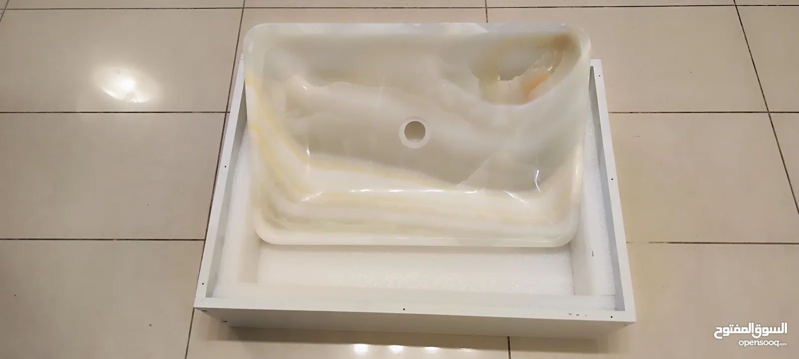 Countertop Natural Onyx Marble Basins/ مغسلة سطح/ منضدة جديدة