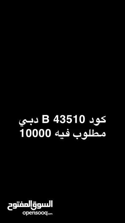 رقم سيارة دبي كود B 43501 وقابل للتفاوض