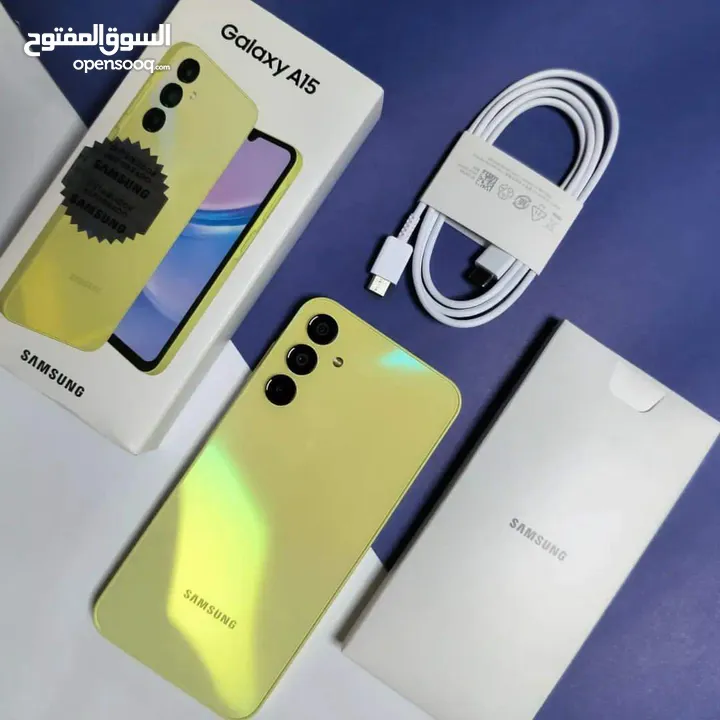 جهاز جديد بالكرتونة Samsung A15 رام 12 جيجا 128 مكفول سنة متوفر توصيل