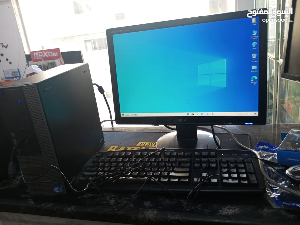 كمبيوتر مكتبي كامل ممتاز للورد والاكسل وطباعه