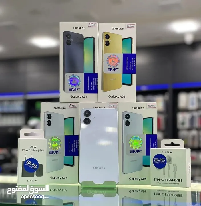 جديد Samsung A06 رام 8 و 12 جيجا 64 و 128 مكفول سنة متوفر توصيل