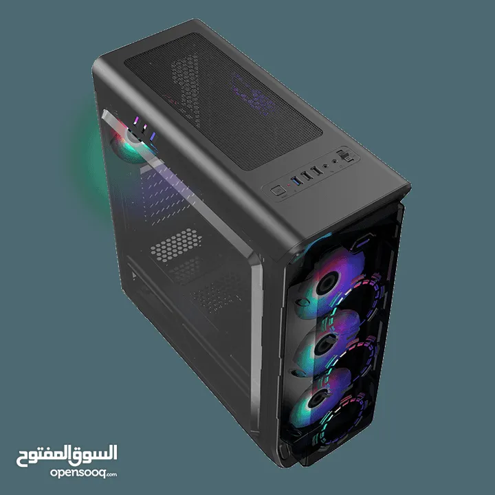 كيس جيمنغ فارغ احترافي جيماكس تجميعة Gamemax Gaming PC Case Starlight FRGB BK